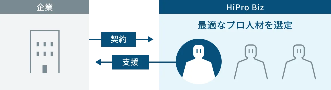 HiPro Bizのサービス提供スキーム図